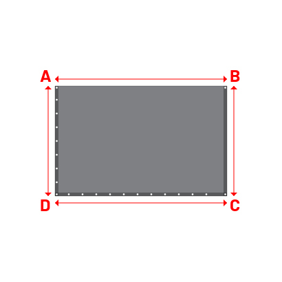 Bâche Rectangle en CoverEco 640 : une bâche simple & efficace Ecolac 640 - 7196 (RAL 7037) - 2.50x1.60m