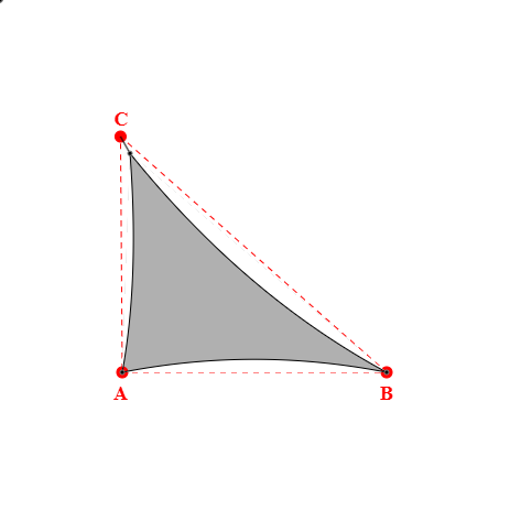 Voile d'ombrage triangle en Soltis Perform 92 alu/blanc 92-2051 - 4,80x6,12x3,97m