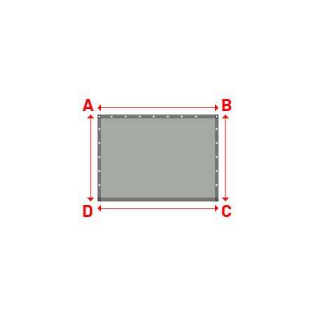 Bâche Rectangle en Protect 670 : La référence en matière de protection étanche Gris clair RAL 7038 - 1.72x1.23m