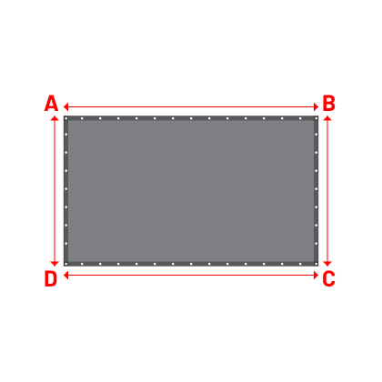 Bâche Rectangle en CoverEco 640 : une bâche simple & efficace Ecolac 640 - 7196 (RAL 7037) - 2.80x1.65m