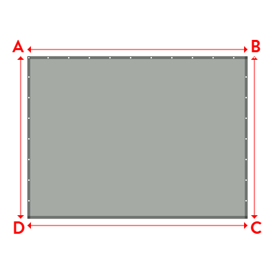 Bâche Rectangle en Protect 670 : La référence en matière de protection étanche Gris clair RAL 7038 - 4.00x2.95m