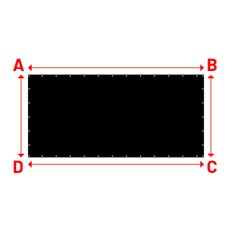 Bâche Rectangle en Protect 670 : La référence en matière de protection étanche Noir RAL 9005 - 3.94x1.85m