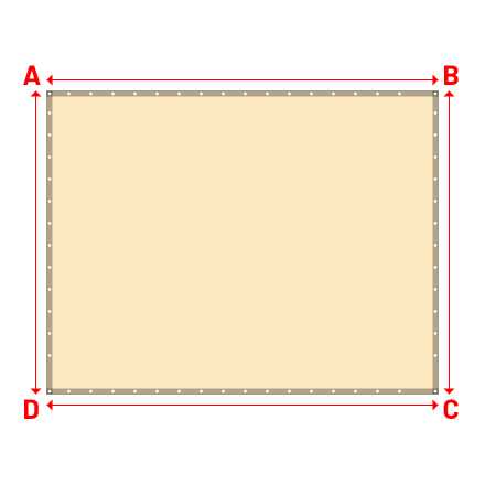 Bâche Rectangle en Protect 670 : La référence en matière de protection étanche Beige ral 1015 - 3.55x2.75m