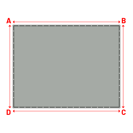 Bâche Rectangle en Protect 670 : La référence en matière de protection étanche Gris clair RAL 7038 - 3.55x2.75m