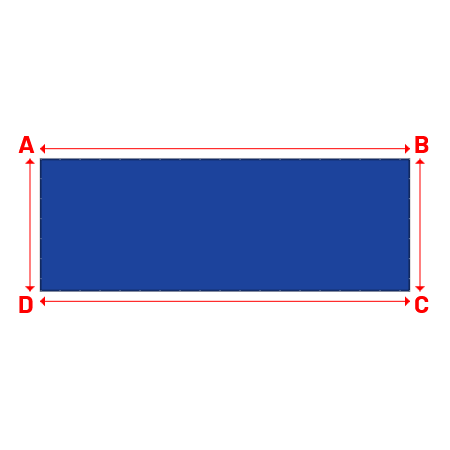 Bâche Rectangle en Protect 670 : La référence en matière de protection étanche Bleu foncé RAL 5002 - 10.60x3.80m
