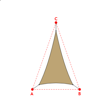 Voile d'ombrage triangle en AustralMesh - Toile d'ombrage ajourée Sable du désert (704 AustralMesh) - 1,42x2,38x2,38m