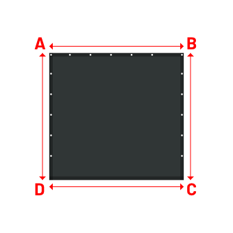 Bâche Rectangle en Protect 670 : La référence en matière de protection étanche Gris anthracite RAL 7016 - 1.96x1.85m