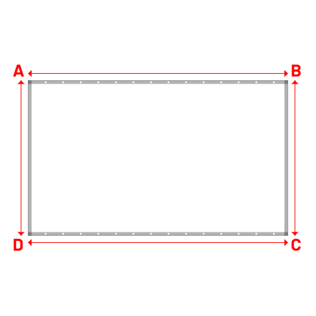 Bâche Rectangle en Protect 670 : La référence en matière de protection étanche Blanc RAL 9016 - 3.77x2.25m