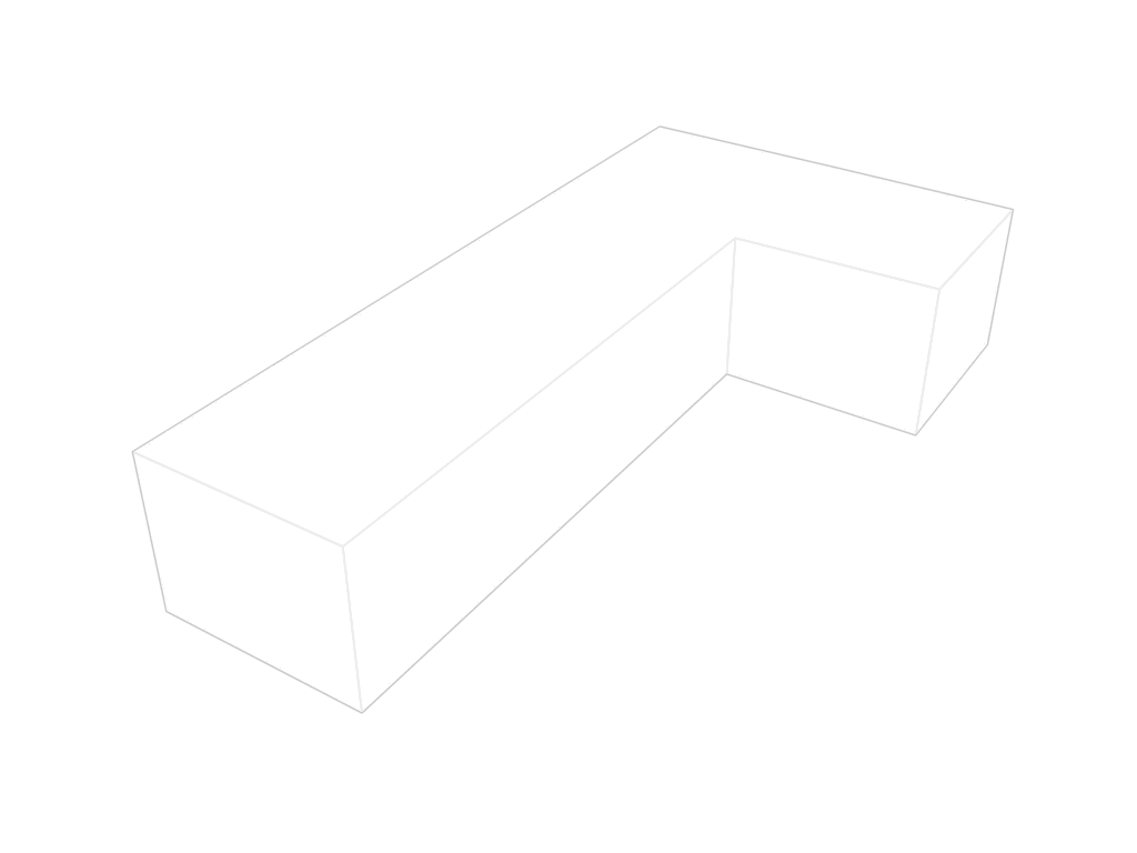 Canapé d'angle de jardin en POLY420 Gris