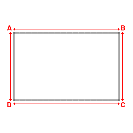 Bâche Rectangle en Protect 670 : La référence en matière de protection étanche Blanc RAL 9016 - 3.59x2.32m