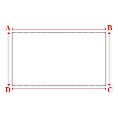 Bâche Rectangle en Protect 670 : La référence en matière de protection étanche Blanc RAL 9016 - 3.96x2.25m