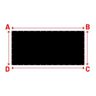Bâche Rectangle en Protect 670 : La référence en matière de protection étanche Noir RAL 9005 - 3.94x1.85m