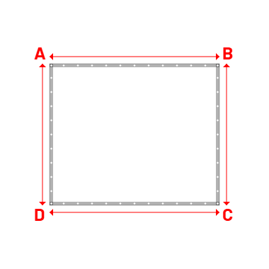 Bâche Rectangle en Protect 670 : La référence en matière de protection étanche Blanc RAL 9016 - 2.40x2.00m