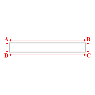 Bâche Rectangle en Protect 670 : La référence en matière de protection étanche Blanc RAL 9016 - 5.88x0.75m