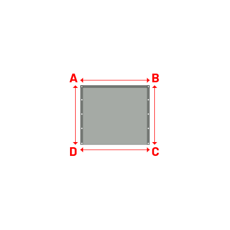Bâche Rectangle en Protect 670 : La référence en matière de protection étanche Gris clair RAL 7038 - 1.35x1.16m