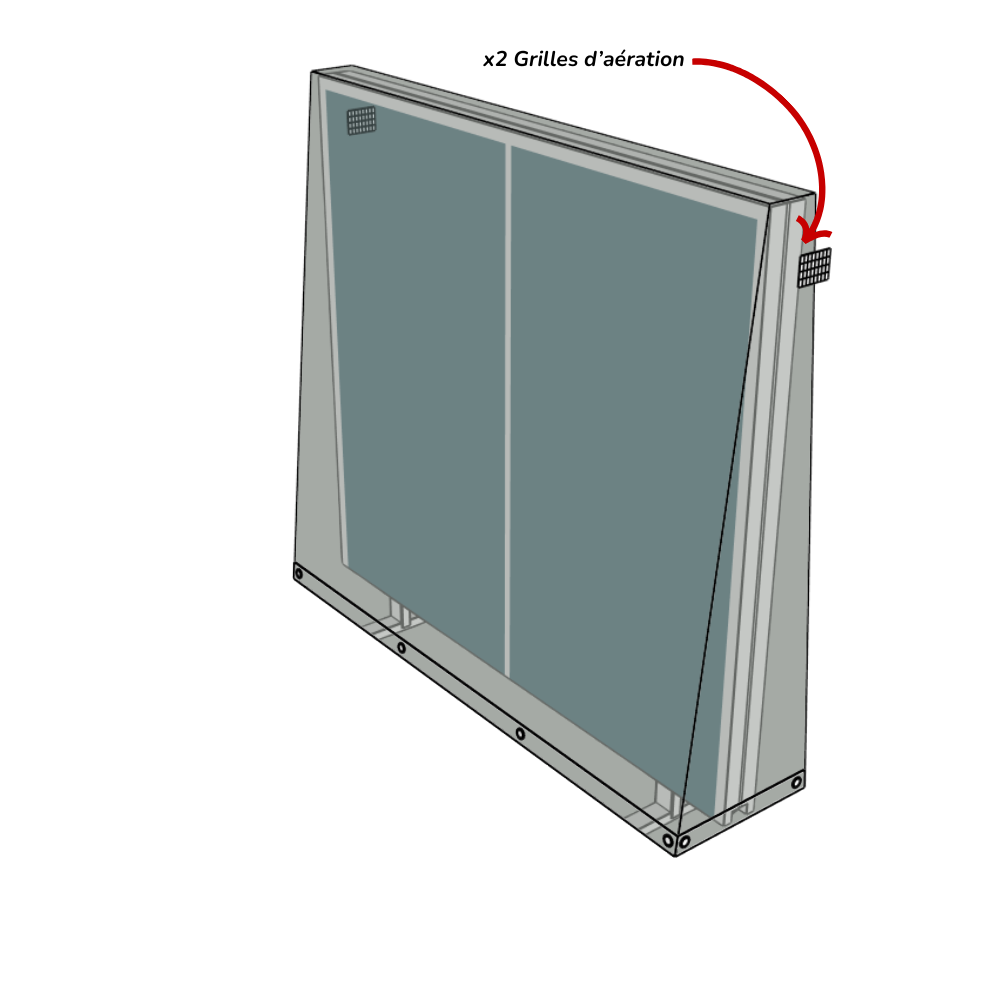 Housse de protection table de ping-pong - Protect 670 : La référence en matière de protection étanche Gris clair RAL 7038