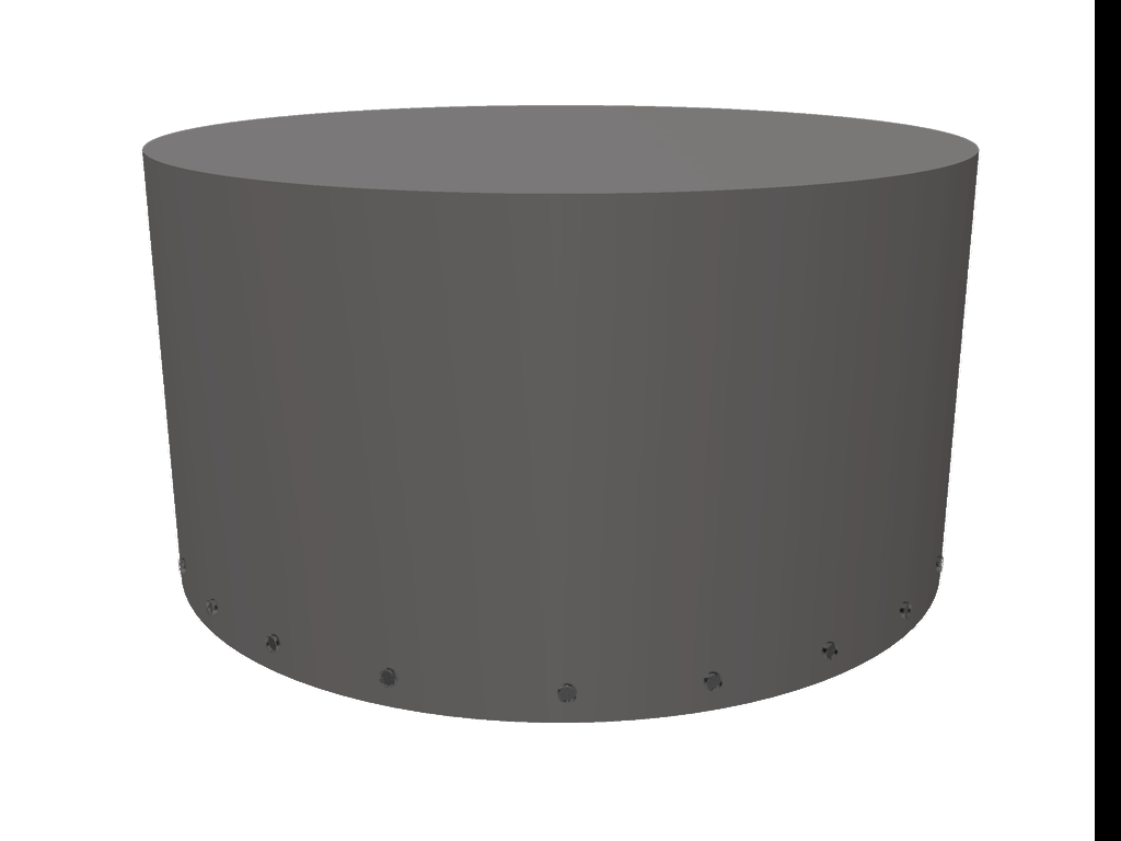 Housse Ronde - MaxiProtect 900 : Protection & grammage renforcé Noir foncé RAL 9005 - 31075