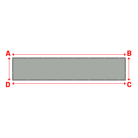 Bâche Rectangle en Protect 670 : La référence en matière de protection étanche Gris clair RAL 7038 - 5.70x1.15m