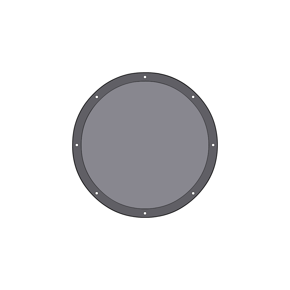 Bâche plate ronde en Protect 600 M1 : Résistance à la flamme exceptionnelle Coloris 693 d'une diamètre de 6.8m