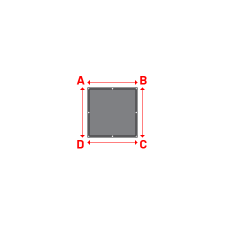 Bâche Rectangle en CoverEco 640 : une bâche simple & efficace Ecolac 640 - 7196 (RAL 7037) - 1.00x1.00m
