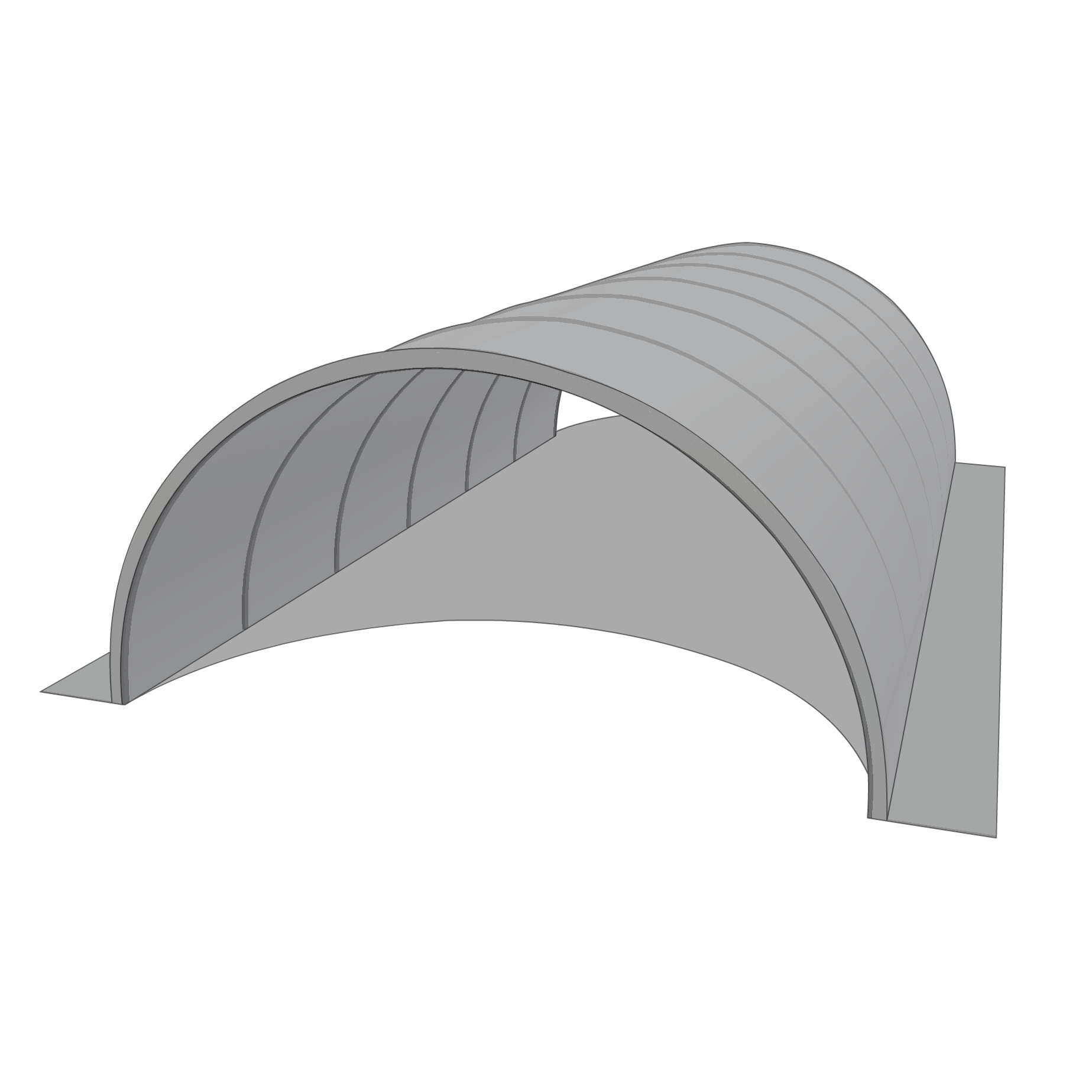 Bâche pour tunnel 5x5m  en CoverEco 640 : une bâche simple & efficace Ecolac 640 - 7196 (RAL 7037)