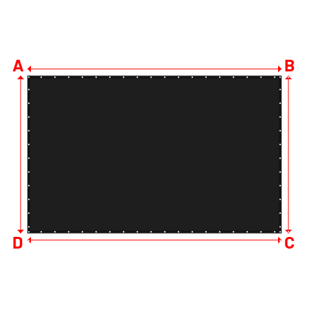 Bâche Rectangle en AustralMesh - Toile d'ombrage ajourée Charbon de bois 969 - 4.60x2.85m