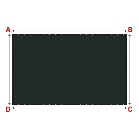 Bâche Rectangle en Soltis 96 - Toile d'ombrage haute performance Noir 96-8450 - 4.60x2.85m