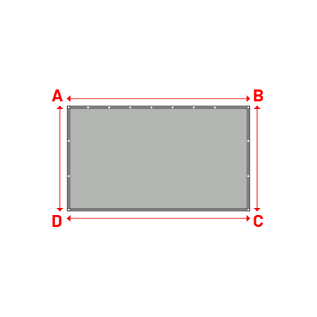 Bâche Rectangle en MaxiProtect 900 : Protection & grammage renforcé Gris agate RAL 7038 - 31071 - 2.60x1.50m