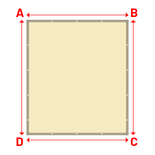 Bâche Rectangle en Solar 590 : bâche spéciale protection solaire & grand choix de coloris Champagne - 502V3-51979C - 2.25x2.55m