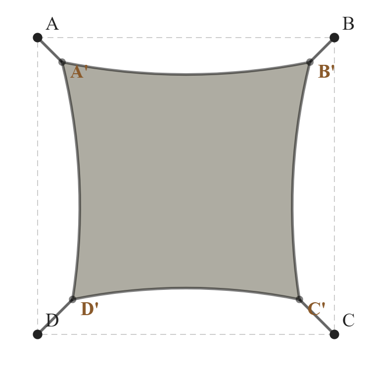 Voile d'ombrage - Voile d'ombrage Carrée - Pierre 300 (Australmesh)