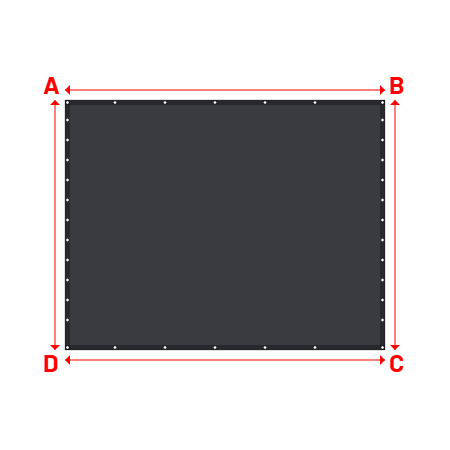 Bâche Rectangle en Soltis 96 - Toile d'ombrage haute performance Anthracite 96-2047 - 3.20x2.50m
