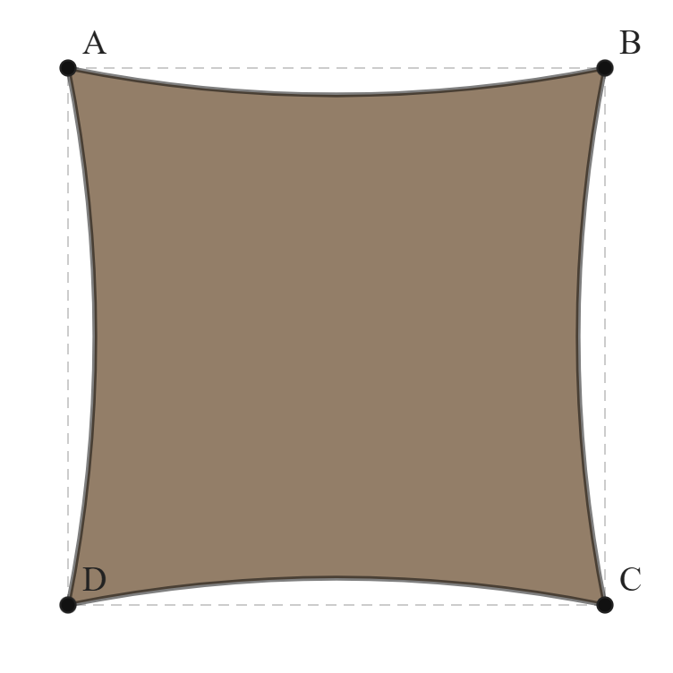 Voile d'ombrage - Voile d'ombrage Carrée - Bois flotté 294 (AustralMesh)