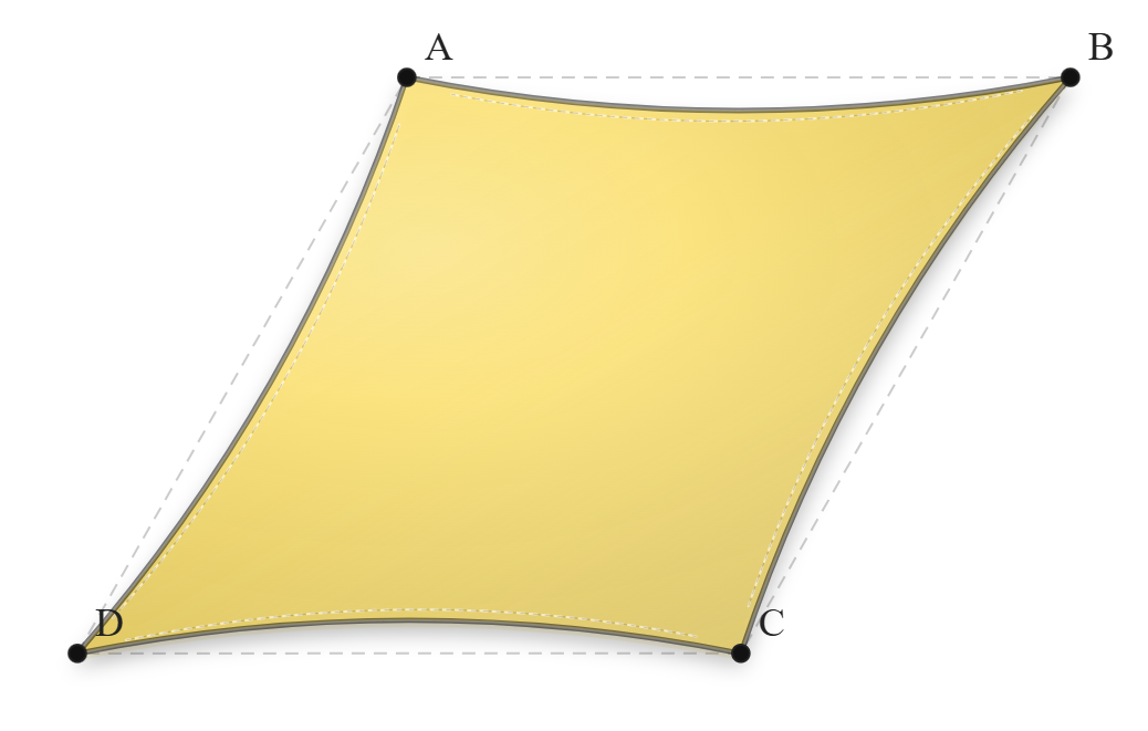 Voile d'ombrage - Forme Trapèze - Or 92-50273