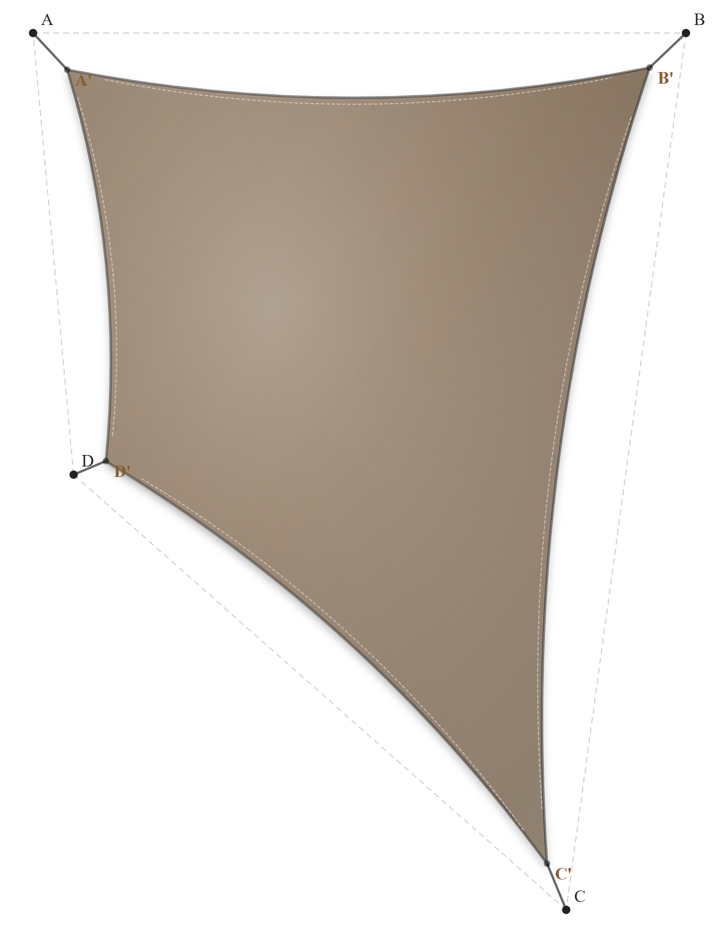 Voile d'ombrage - Forme Trapèze - Bois flotté 294 (AustralMesh)
