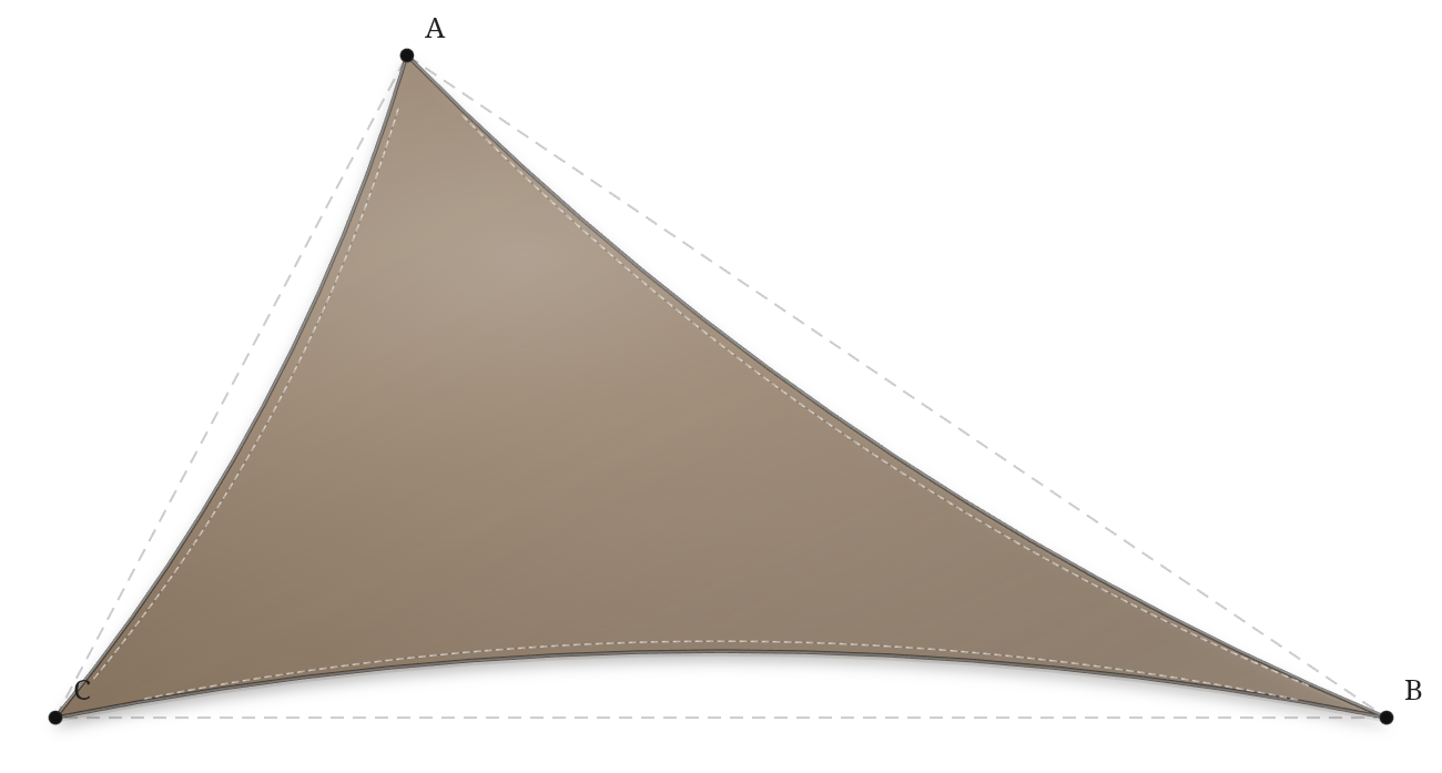 Voile d'ombrage - Forme Triangle - Bois flotté 294 (AustralMesh)