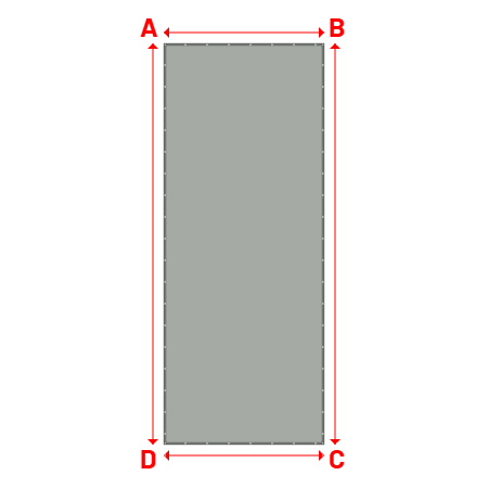 Bâche Rectangle en Protect 670 : La référence en matière de protection étanche Gris clair RAL 7038 - 3.20x8.00m
