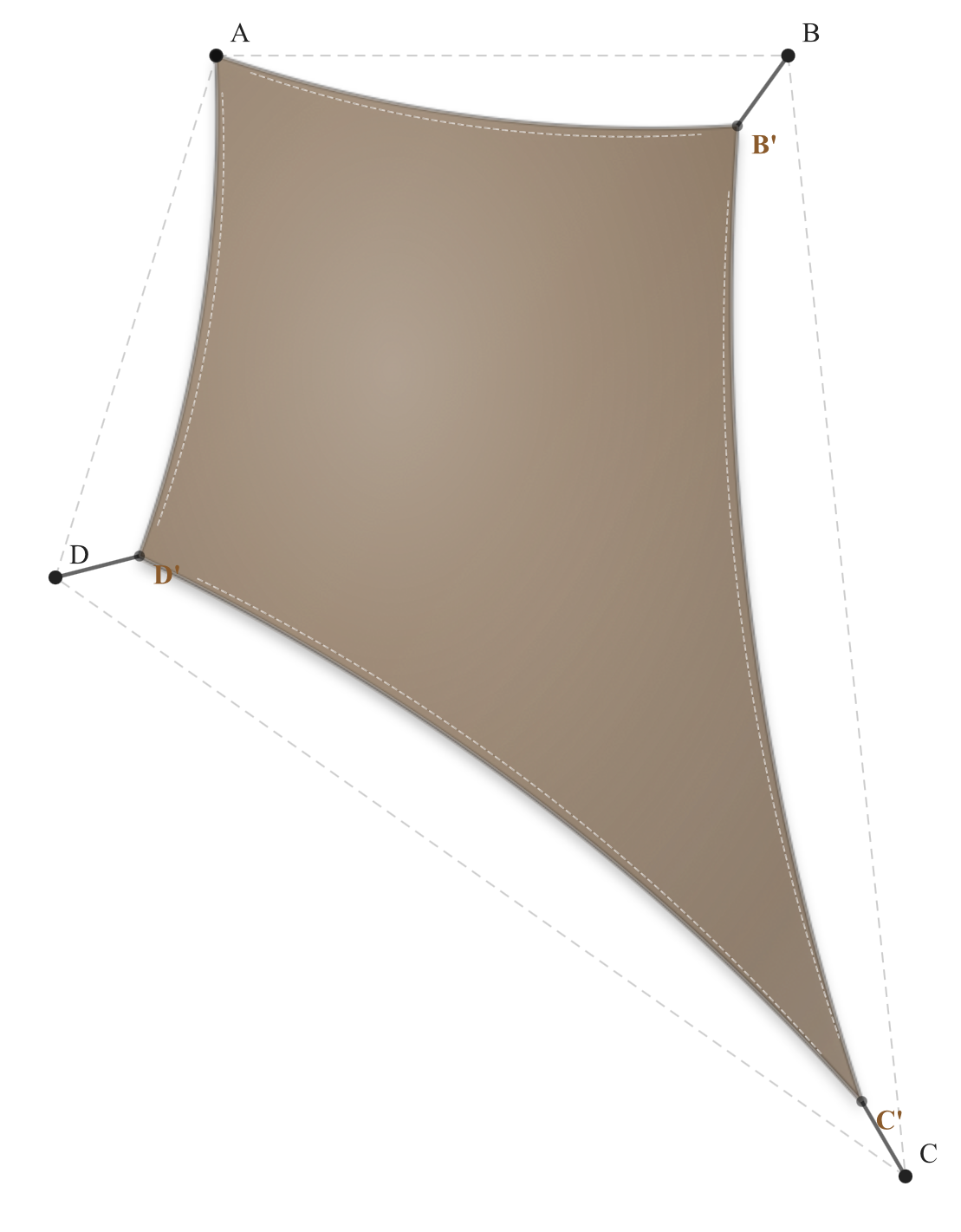 Voile d'ombrage - Forme Trapèze - Bois flotté 294 (AustralMesh)