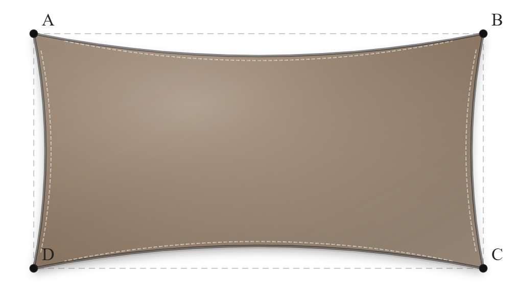 Voile d'ombrage - Forme Rectangle - Bois flotté 294 (AustralMesh)