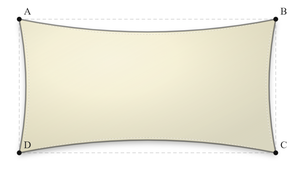 Voile d'ombrage - Forme Rectangle - Naturel (759 AustralMesh)