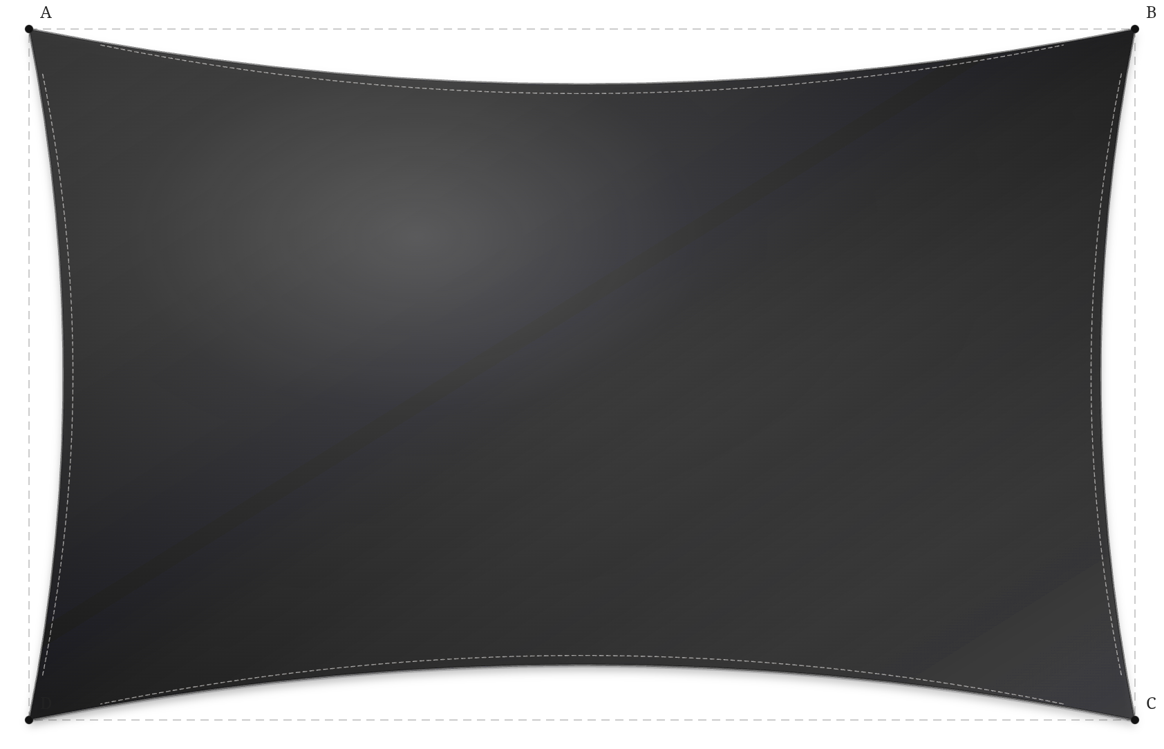 Voile d'ombrage - Forme Rectangle - Charbon de bois 969