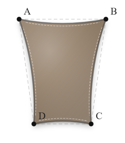 Voile d'ombrage - Forme Trapèze - Bois flotté 294 (AustralMesh)